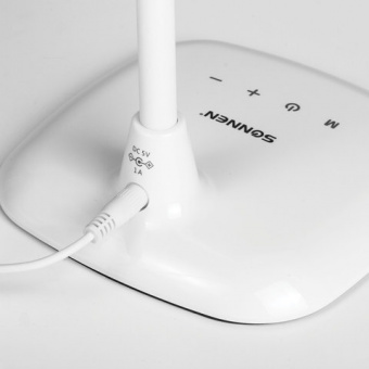 Светильник настольный SONNEN BR-819A, на подставке, светодиодный, 8 Вт, белый, 236666