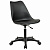 Кресло стул BRABIX "Eames MG-310 PL", пластик черный, экокожа черная, 532927