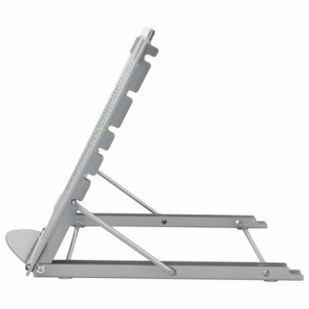 Подставка для книг, ноутбуков, планшетов BRAUBERG "Germanium", 240х195х20 мм, серебро, металл, 23798