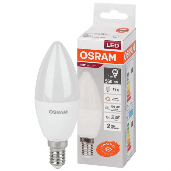 Лампа светодиодная OSRAM LED Value B, 560лм, 7Вт (замена 60Вт), 3000К