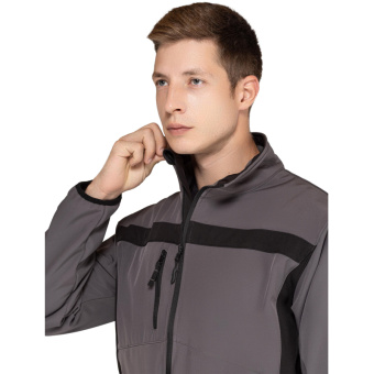 Куртка муж демисезонная софтшел LULEA cер/черн р.L (арт. LULE2GRGT)