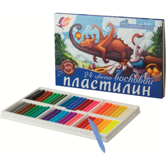 Пластилин восковой Луч Фантазия 24цв стек 420г