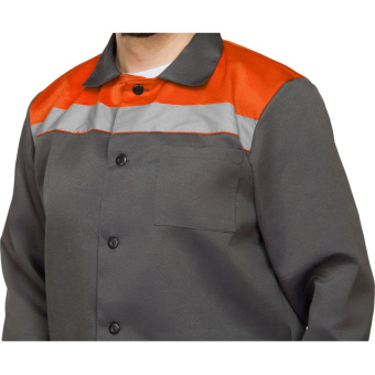 Костюм рабочий летний муж. л16-КПК с СОП сер/оранж (р.48-50) 170-176