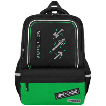 Рюкзак BRAUBERG STAR, 1 отделение, 5 карманов, "Digital tools", черный, 40x29x13 см, 273133