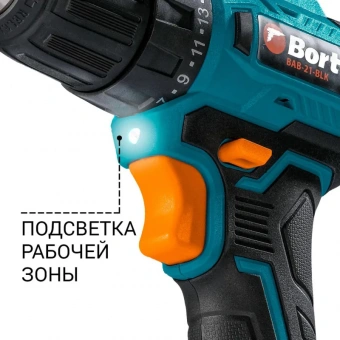 Дрель-шуруповерт аккум. бесщет. BORT BAB-21-BLK, 2АКБ(1,5Ач) (93413526)