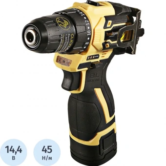 Дрель-шуруповерт акк б/щ Hanskonner PLATINUM,14,4В,10мм HCD1645BLC