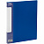 Папка на 4 кольцах СТАММ "Кристалл" А4, 25мм, 700мкм, пластик, синяя
