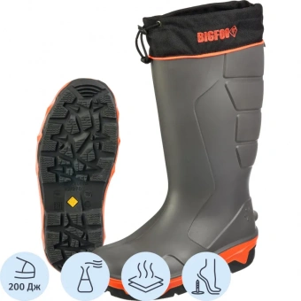 Сапоги полиуретановые зимние, на подошве из каучука BIGFOOT,  р.43/277