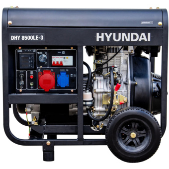 Генератор дизельный HYUNDAI 6.5кВт, AVR, 3-фазный, эл.стартер(DHY 8500LE-3)