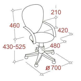Кресло VB_Echair-330 ТC ткань черный пластик