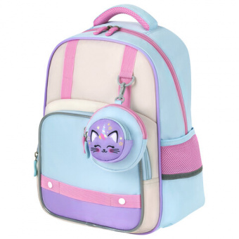 Рюкзак BRAUBERG KIDS MODE с кошельком в комплекте, 1 отделение, "Little sweetie", 39х28x15 см, 27312