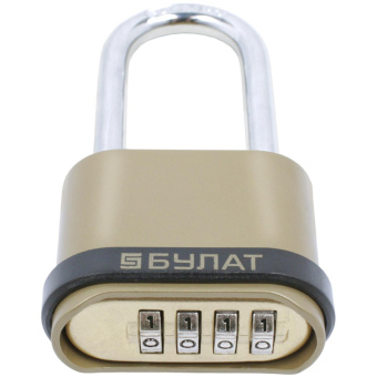 Замок навесной кодовый_УЗК Булат ВС 564-01 (41xd=7x58) ЦАМ золото(дл.дужка)