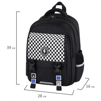 Рюкзак BRAUBERG SNAP, 2 отделения, 3 кармана, "Stylish checks", 39х28х16 см, 273130