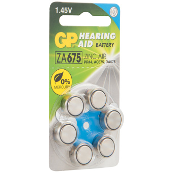Батарейка GP ZA675F (PR44, A675, AC675E, DA675, V675A) воздушно-цинковая, BC6