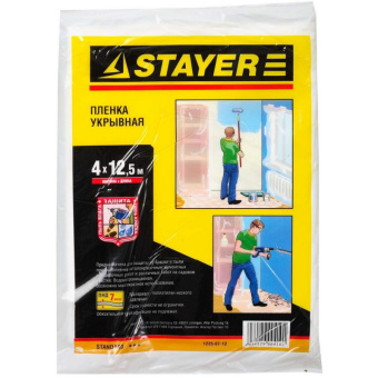 Пленка защитн. STAYER рулон 7мкм,4х12,5м(1225-07-12)