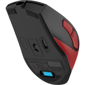Мышь компьютерная A4Tech Fstyler FG45CS Air красный/черный 2000dpi/WLS USB