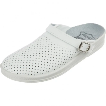 Спец.обувь Сабо муж.нат.кожа цв.белый(р.41) (10-12-7)