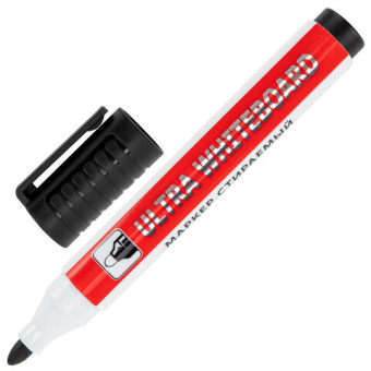 Маркеры стираемые для белой доски, НАБОР 4 ЦВЕТА, BRAUBERG "ULTRA WHITEBOARD MARKER", 3 мм