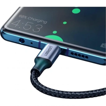 Кабель UGREEN USB C PD 100 Вт, в оплетке, черный. 1м (70427)
