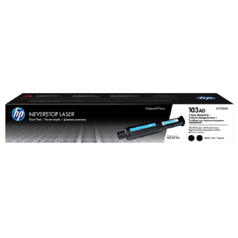 Заправочный комплект тонера HP 103AD W1103AD Neverstop Laser черный оригинальный двойная упаковка