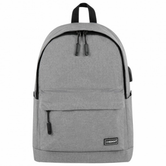 Рюкзак HEIKKI ACTIVE (ХЕЙКИ) универсальный, отделение для ноутбука, USB-порт, серый, 44х31х14 см, 272561