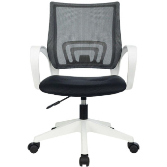 Кресло VB_Echair-396W (LT) сетка/ткань черный пластик белый