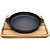 Сковорода порц чугун 20см с 2руч на подстав. TM MY REAL IRON COOK 550002460