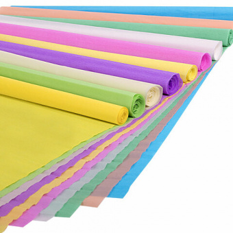 Набор гофрированной (креповой) бумаги, 32 г/м2, 10 рулонов, 50х250 см, пастель, BRAUBERG, 112557