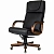 Кресло VB_ Бюрократ T-9933Walnut черный эко.кожа крестов. металл/дерево