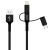 Кабель Pero USB A - USB Type-C - micro USB - Lightning 1 м (4603768350729)