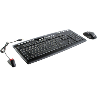 Набор клавиатура+мышь A4 V-Track 9200F клав:черный мышь:черный USB беспров