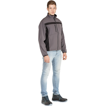 Куртка муж демисезонная софтшел LULEA cер/черн р.L (арт. LULE2GRGT)