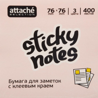 Блок-кубик Attache Selection куб 76х76, розовый 400 л
