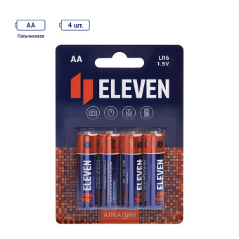 Батарейка Eleven AA (LR6) алкалиновая, BC4