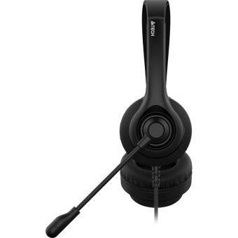 Наушники с микрофоном A4Tech HU-8 черный 2м накладные USB