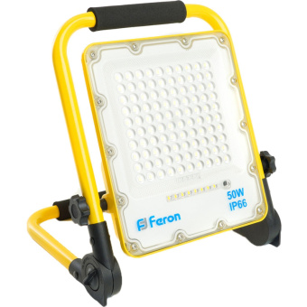 Прожектор светодиодный Feron LL-951 переносной с з/у IP66 50W 6400K (48676)
