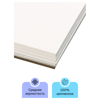 Альбом для акварели 24л., А4, на спирали Гамма "Студия", 200г/м2,  среднее зерно, перфорация на отры