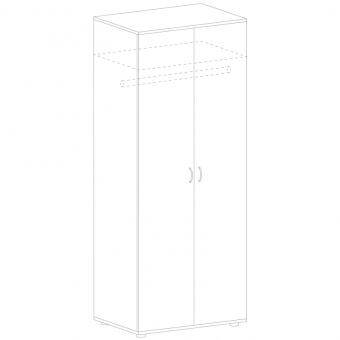 Шкаф для одежды Комфорт К.512 (дуб шамони светлый, 800х600х2000 мм)