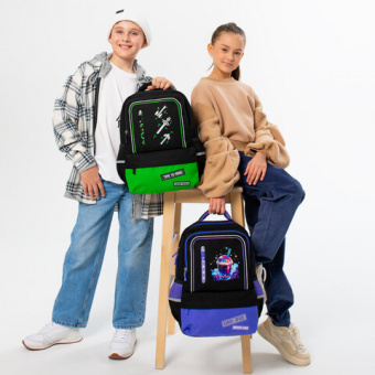 Рюкзак BRAUBERG STAR, 1 отделение, 5 карманов, "Digital tools", черный, 40x29x13 см, 273133