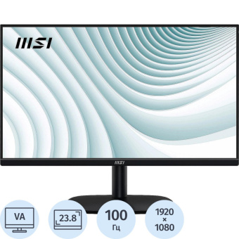 Монитор MSI PRO MP245V (9S6-3PC0CM-014)23.8/FHD/VA/100Hz/300cd/4ms