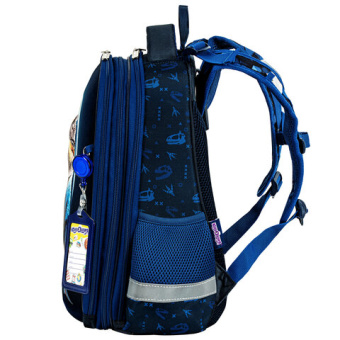 Ранец ЮНЛАНДИЯ EXTRA, с дополнительным объемом, 2 отделения, "Beware", 3D-панель, 38x29x18 см, 27204