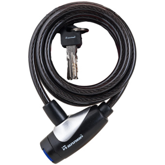 Замок навесной тросовый_УЗК Аллюр ВС-Т 8 (2000мм) сталь черный (3кл)