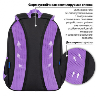 Рюкзак BRAUBERG OPTIMA, 2 отделения, с брелоком, "Radiant unicorn", 36х27х18 см, 273157