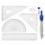 Готовальня BRAUBERG SCHOOL KIT, 8 предметов, циркуль 115 мм, чертежные принадлежности, металлический пенал со справочными материал Готовальня BRAUBERG SCHOOL KIT, 8 предметов, циркуль 115 мм, чертежные принадлежности, металлический пенал со справочными материал