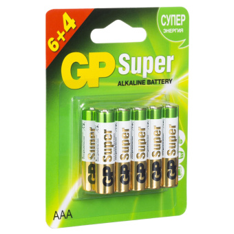 Батарейки AAA мизинчиковые GP Super (10 штук в упаковке)
