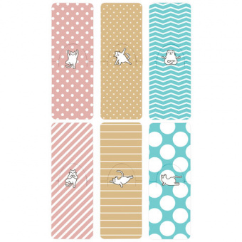 Закладки для книг МАГНИТНЫЕ c высечкой, "CAT YOGA", набор 6 шт., 35х25 мм, BRAUBERG, 113162