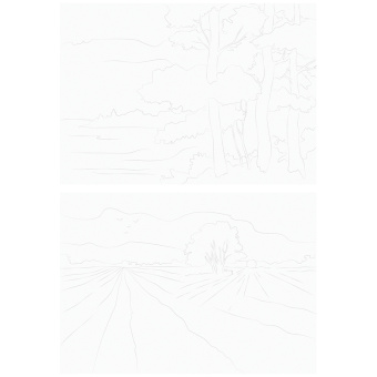 Папка для акварели с эскизом, 10л., А4, ArtSpace "Пейзажи", 180г/м2