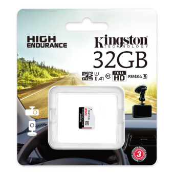 Карта памяти microSDHC Kingston High Endurance, 32 Гб, UHS-I Class 10 U1 A1