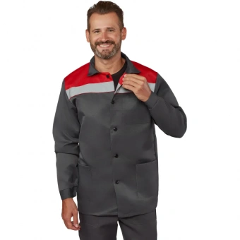 Костюм летний муж. л16-КБР с СОП сер/крас (р.48-50) 158-164