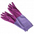 Перчатки резиновые, х/б напыление, рифленые пальцы, размер L, Роза, 75 г, ПРОЧНЫЕ, YORK